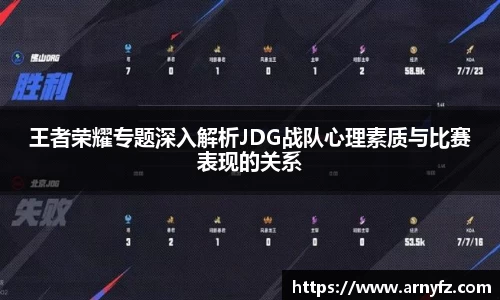 王者荣耀专题深入解析JDG战队心理素质与比赛表现的关系